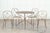 Wood Large French Bistro Table & Chairs Patio Set, 1940s, Set of 5 For Sale - Image 7 of 10
