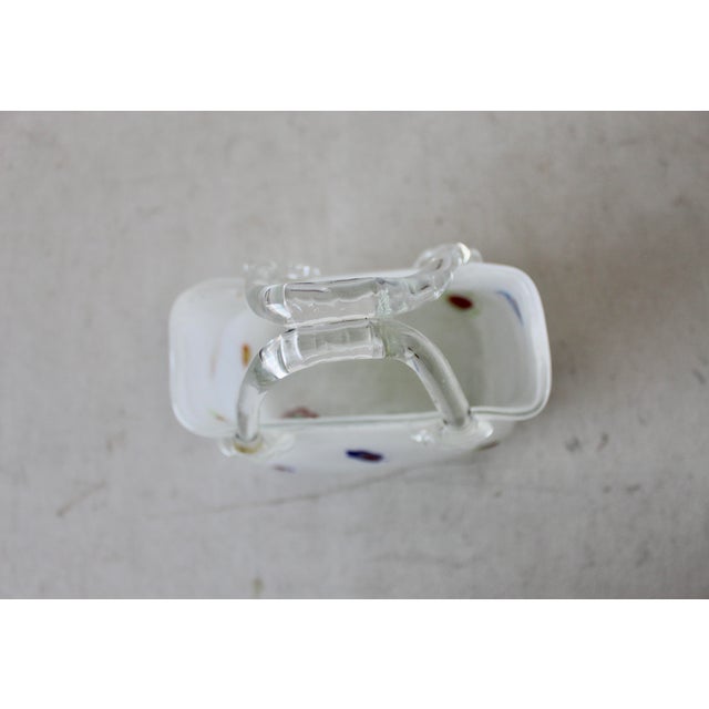 Late 20th Century Murano Style Art Glass Handbag Bag Shaped Vase For Sale - Image 9 of 9