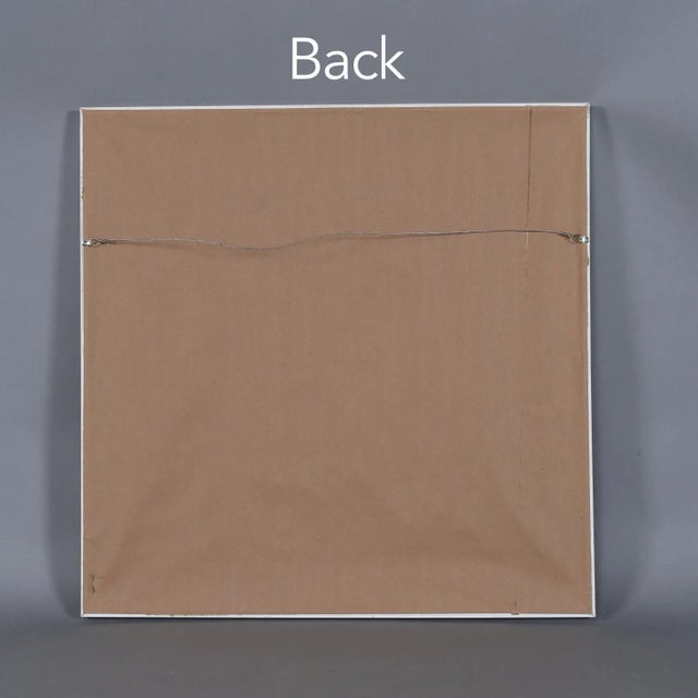 Frank Walcutt 37 Inch Square Mid-Century Modern Surreal Homestead Painting For Sale - Image 12 of 12