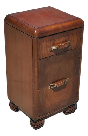 Vintage Mid-20th Century Art Deco Style Nightstand – Streamline Moderne