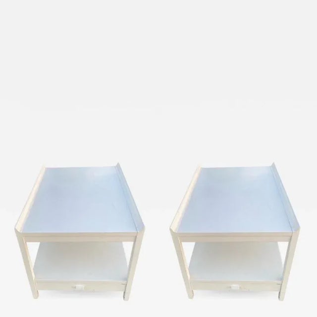 Mid Century Nightstands with Drawer In The Style Of Tommi Parzinger - A Pair For Sale - Image 9 of 9