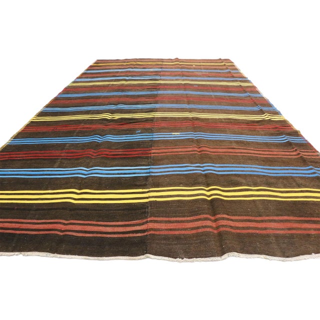 Tribal Vintage Turkish Kilim Rug - 07'00 X 12'01 For Sale - Image 3 of 8