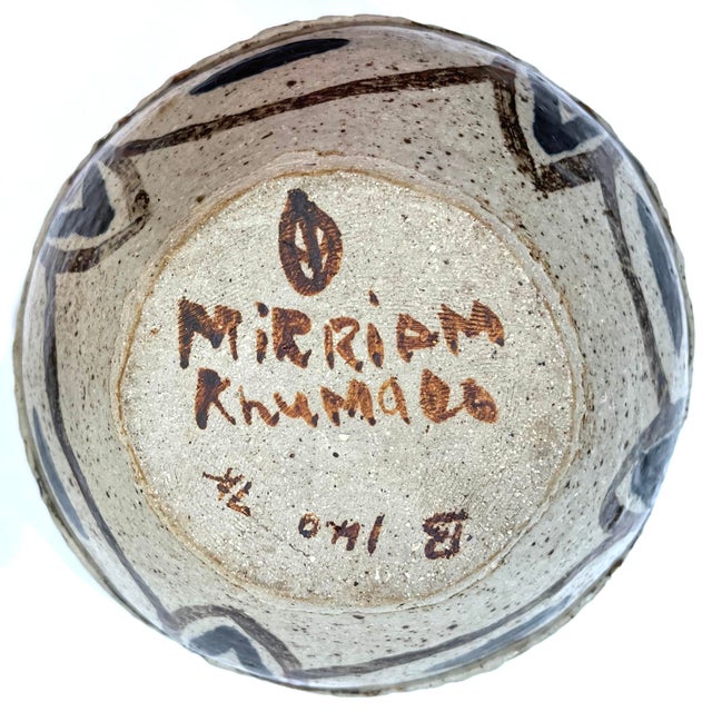 1970's South African Rorke's Drift Stoneware Pottery by Mirriam Rhumaro For Sale - Image 9 of 9