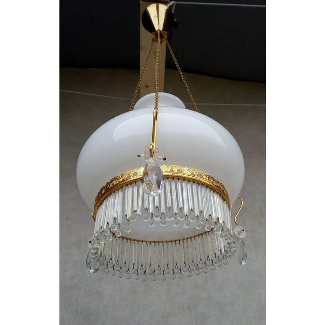Metal Vintage Type 70 020/1 Chandelier from Železnobrodske sklo, 1990s For Sale - Image 7 of 10