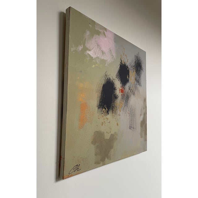 Abstract Clouds & Fire 1, Original Acrylic Painting by Cathe Hendrick For Sale - Image 3 of 3