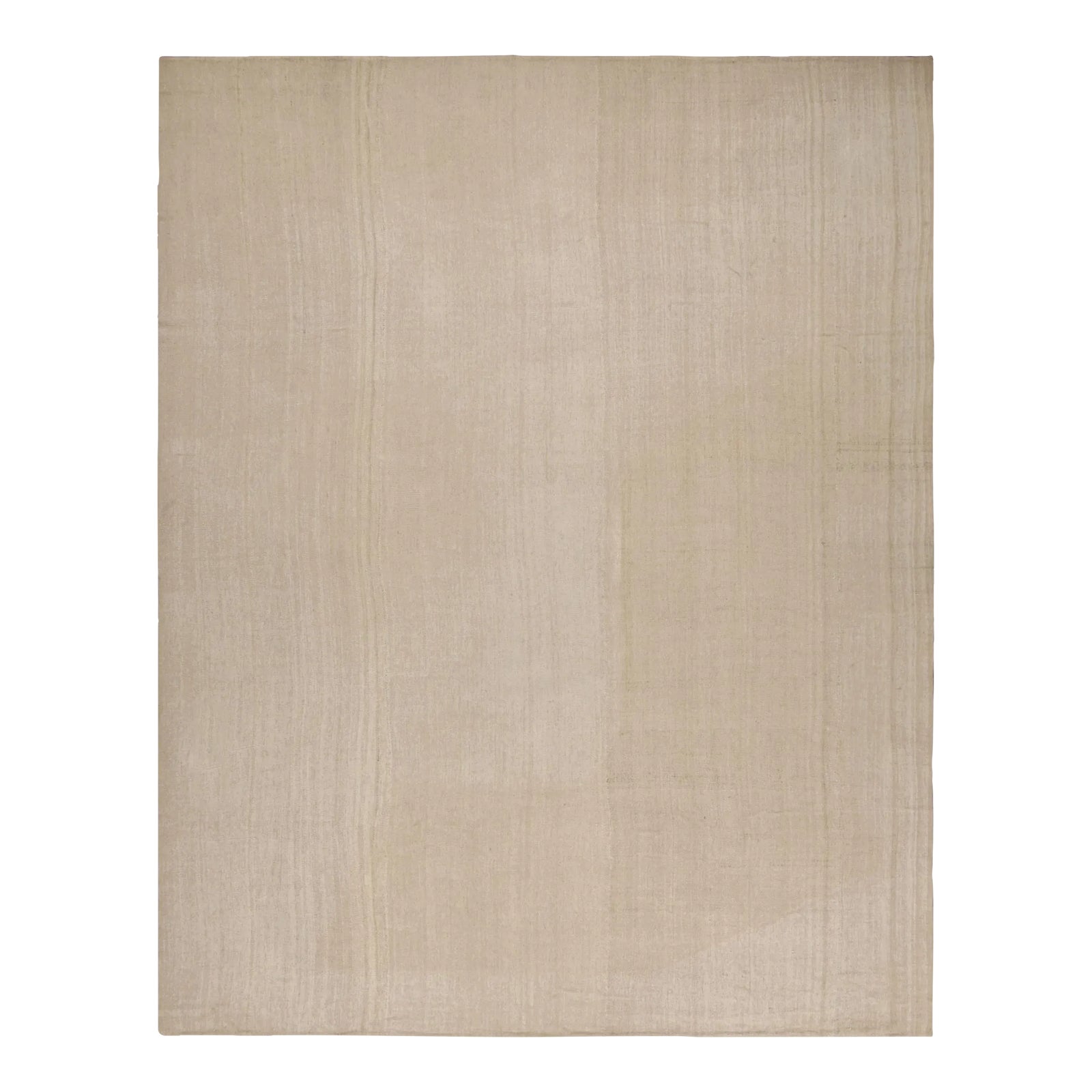 Antique Paneled Persian Kilim and Plain Rug With Beige Striae, From Rug ...