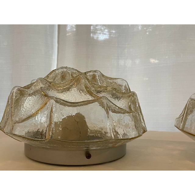 Vintage Mazzega Murano Glass Light Fixture - Flushmount For Sale - Image 12 of 12