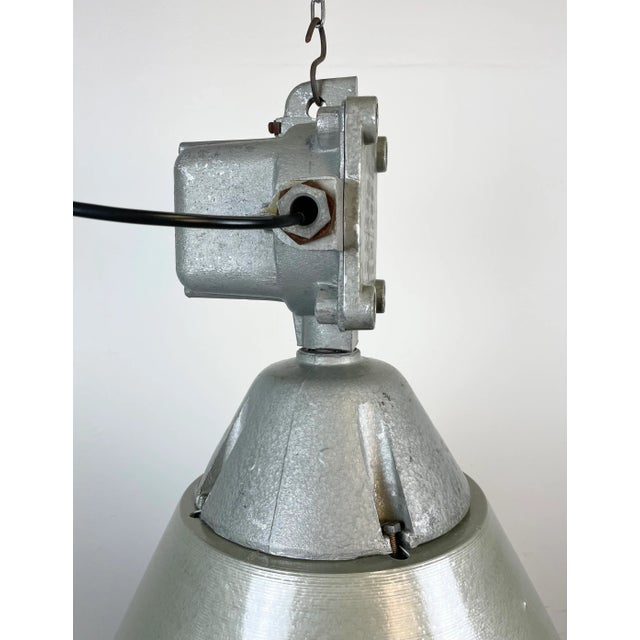 Industrial Explosion Proof Lamp with Aluminium Shade from Polam, 1970s For Sale - Image 10 of 16