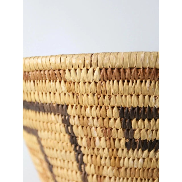 Vintage Woven Basket Bowl For Sale - Image 11 of 13