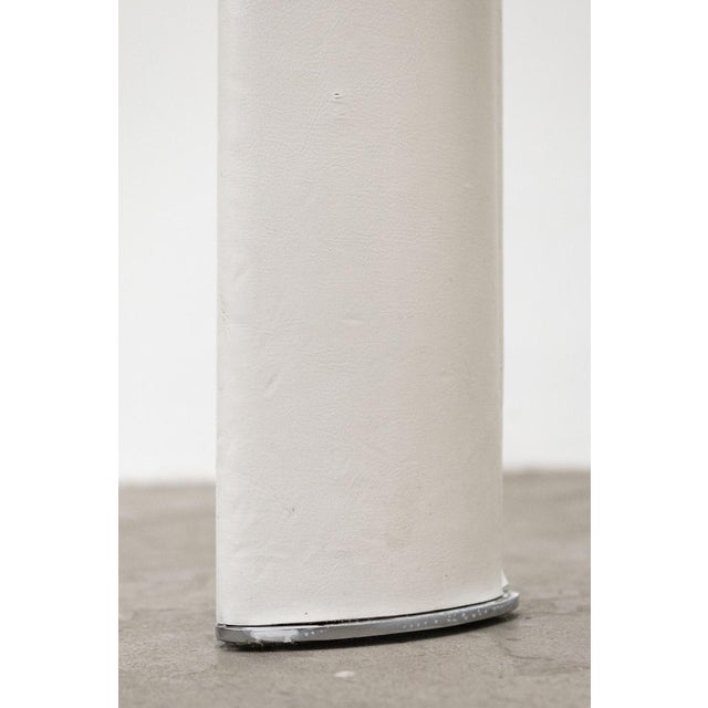 Tempered Glass Table with Leather Covered Legs For Sale - Image 11 of 12