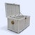 Late 20th Century Vintage White Wicker Storage Trunk With Brass Hardware, Coastal, Rattan For Sale - Image 5 of 17