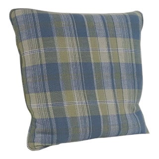 Wonderful Kravet Plaid Down Filled Pillow For Sale