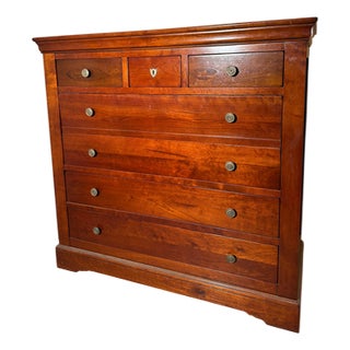 Antique Secretary Chest in Cherrywood For Sale