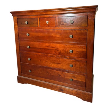 Antique Secretary Chest in Cherrywood For Sale