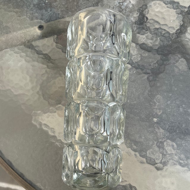 Mid Century Modern 12” Stacked Block Glass Vase by František Pečeny for Hermanova Hut, 1960s For Sale In Reno/Lake Tahoe - Image 6 of 6
