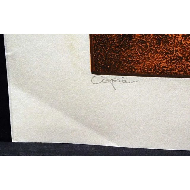 Purple Dean Meeker Copan Original Signed Intaglio Collagraph Artwork For Sale - Image 8 of 11