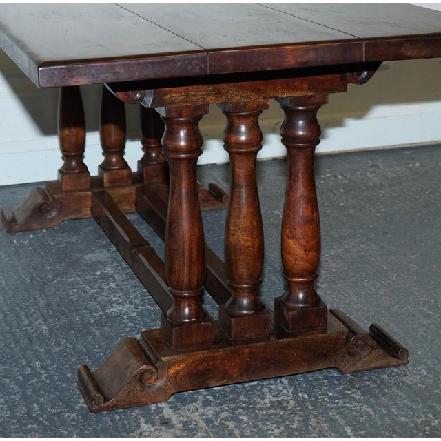 Vintage Hardwood Rectangular Dining Table For Sale - Image 10 of 16