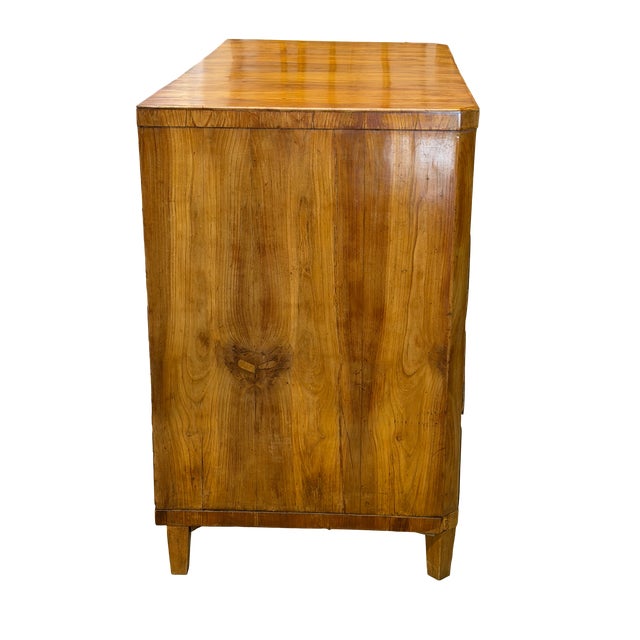 Wood 19th C Biedermeier Birch Secretaire Commode / Writing Chest For Sale - Image 7 of 9