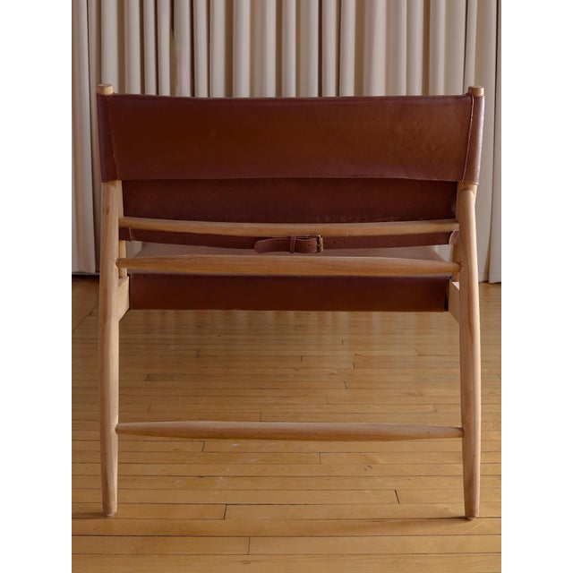 Mid-Century Modern The Vintage Refinished Leather Daybed in the Style of René Jean Caillette For Sale - Image 3 of 8