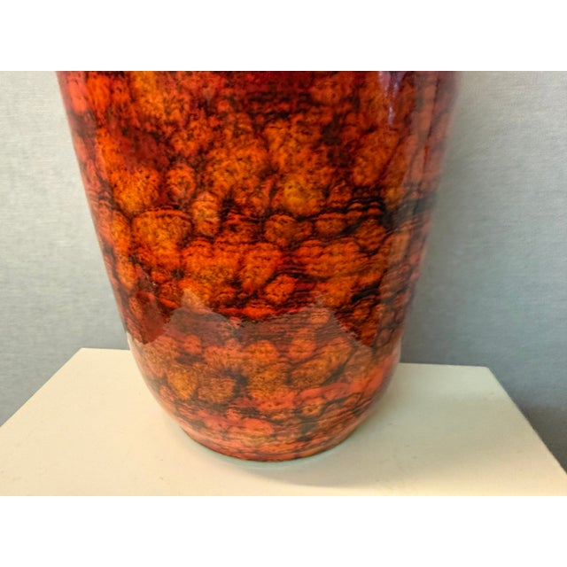 Vintage Fat Lava Vase in Orange from Scheurich, 1970s For Sale - Image 12 of 16