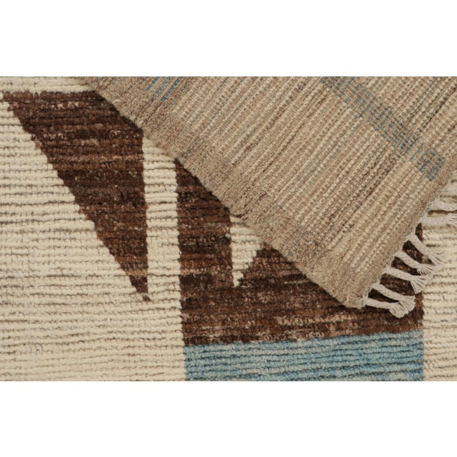 Textile Rug & Kilim’s Modern Rug with Beige-brown Geometric Patterns - 10x14 For Sale - Image 7 of 7