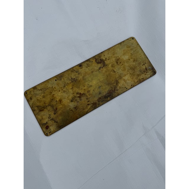 1960s Mid-Century Vintage Brass "Medicine Room" Sign For Sale - Image 5 of 5