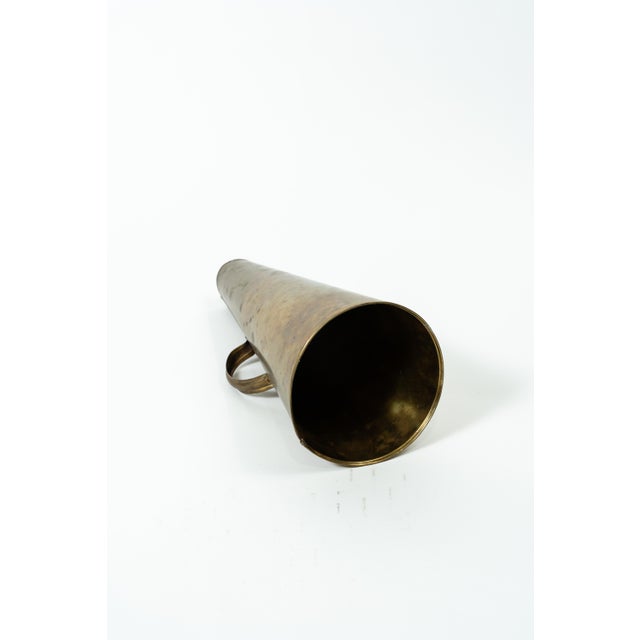 This rare, handcrafted brass speaking tube is a piece of military, railway, and industrial communication equipment from...