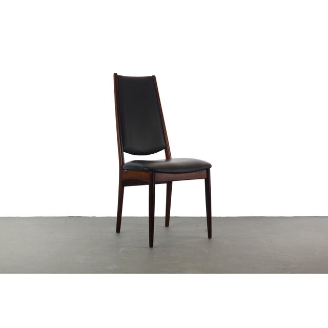 Niels Koefoed Rosewood Highback Danish Mid Century Modern Desk Chair / Side Chair For Sale - Image 4 of 7