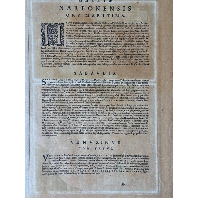 Hand-Colored Atlas Map of Gallia Narbonensis by Abraham Ortelius, 1600 For Sale - Image 10 of 18