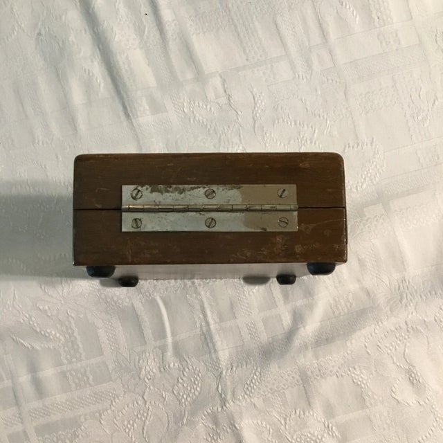 1940s WWII Naval Aviator Clock and Wooden Box Aircraft Navigational Watch Box, The Pilliod Cabinet Co. For Sale - Image 9 of 9