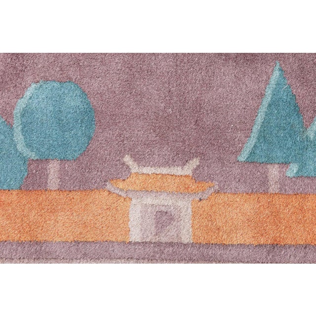 Doris Leslie Blau Vintage Chinese Abstract Pale Sand Hand-Knotted Wool Rug For Sale - Image 4 of 7