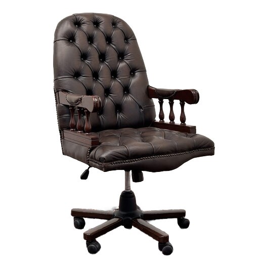 English Chesterfield Desk Chair For Sale