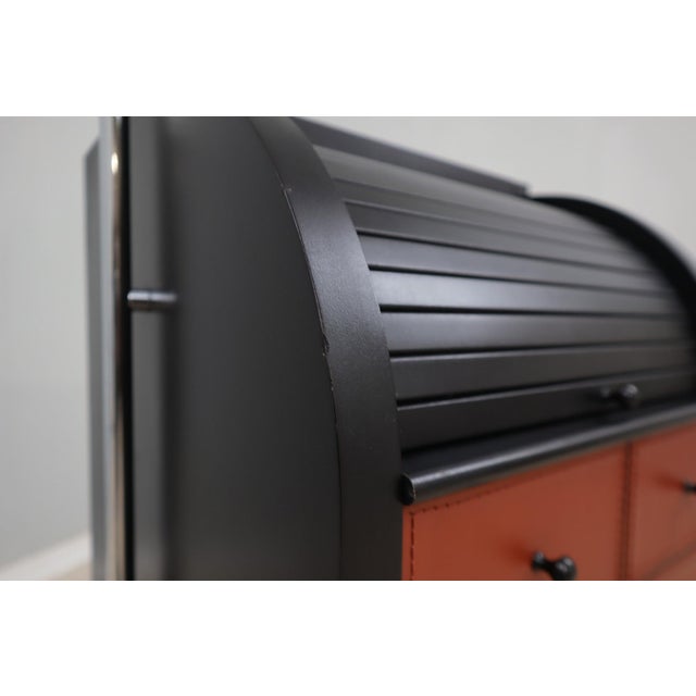 Wood Vintage Roller Shutter Cabinet from Giorgetti, 1988 For Sale - Image 7 of 16