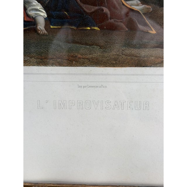 Léopold Robert, L’Improvisateur, 1845, Glass & Wood & Paper For Sale - Image 12 of 14