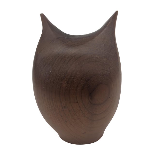 Kay Bojesen Mid 20th Century Carved Myrtlewood Owl Figurine For Sale - Image 4 of 11