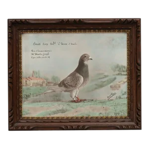 20th Century Belgian Artwork With Wooden Frame