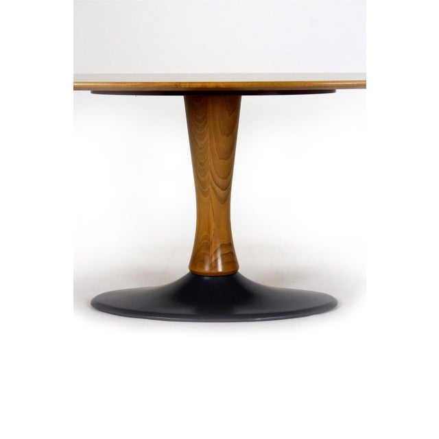 Mid-Century Modern Oval Ash Tulip Coffee Table from Drevotvar Jablonné Nad Orlicí, 1960s For Sale - Image 5 of 13