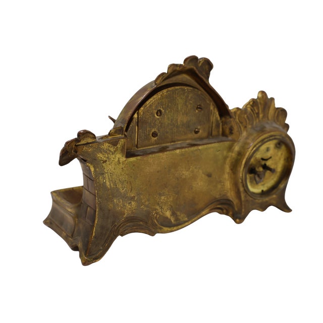 Antique Jennings Brothers Equestrian Horse Desk Clock & Divided Tray, j.b. 282 For Sale - Image 9 of 18