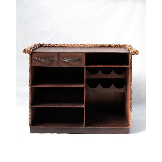 Comptoir Des Voyageurs Vintage Wicker Bar For Sale - Image 13 of 16