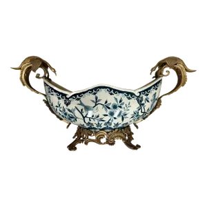 Antique Large Footed Cachepot With Dragons by Coalport