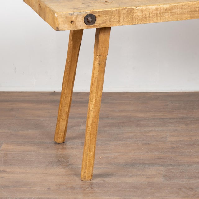 Early 20th Century Rustic Peg Leg Console Table From Hungary For Sale - Image 9 of 11