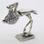 Metal Vintage Italian Handmade Genuine Silver Stork With Newborn Baby Figurine Sculpture Miniature For Sale - Image 7 of 10