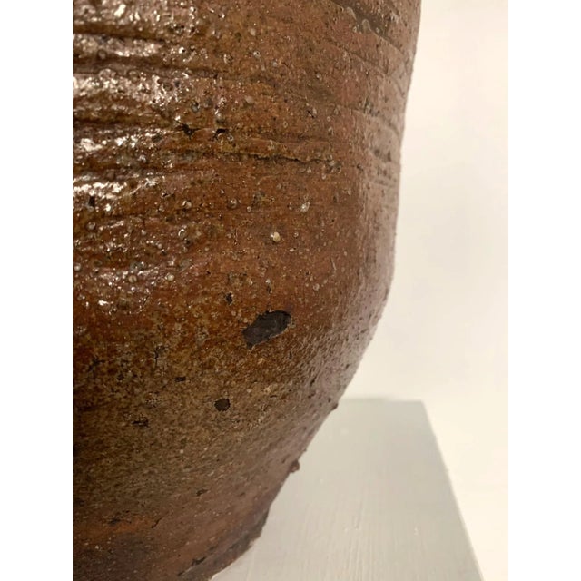 Japonisme Large Japanese Antique Shigaraki Tsubo Jar For Sale - Image 3 of 13