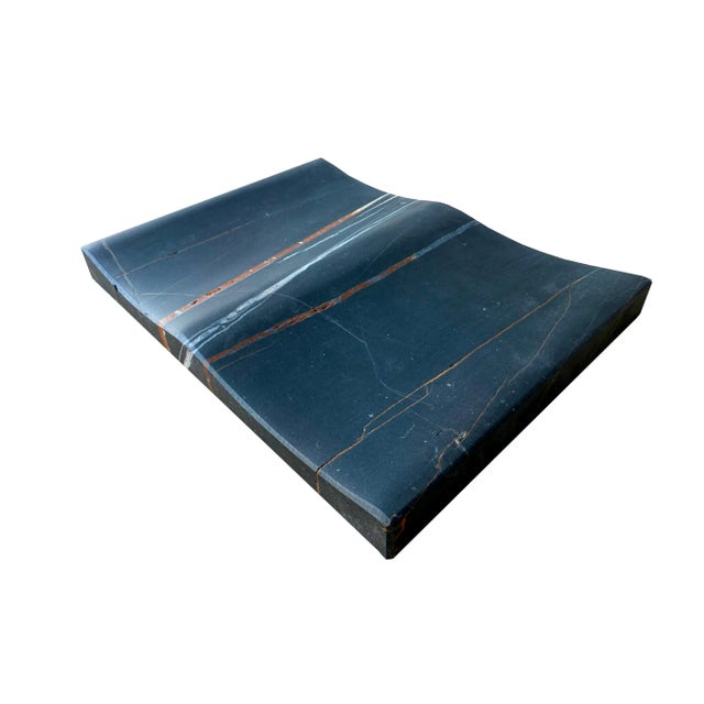 Black Marble Bamboo Tray by Joaquín Moll for Meddel For Sale - Image 4 of 6