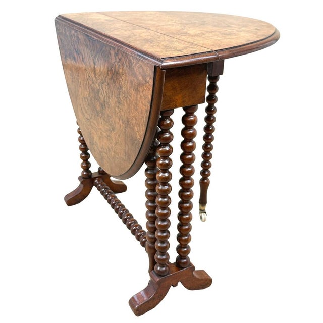 Victorian Sutherland Coffee Table in Burr Walnut, 1870 For Sale - Image 9 of 13