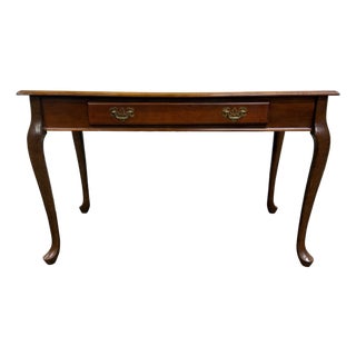 Vintage Queen Anne Style Writing Desk Entry Console Hallway Table Sofa Table For Sale