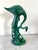 Traditional Vintage Emerald Green Ceramic Flamingo For Sale - Image 3 of 6
