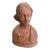 Vintage Art Nouveau Mid Century Modern Italian Ceramic Woman's Bust For Sale