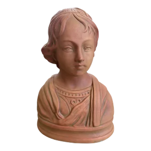 Vintage Art Nouveau Mid Century Modern Italian Ceramic Woman's Bust