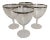 Platinum Rim Wine Glasses 1940s West Germany - Set of 4 For Sale